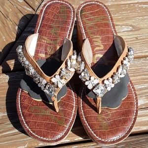 Sam Edelman Randi Wedge Flip Flops 6.5